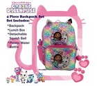 16  Gabbys Dollhouse 4 Piece Backpack School Bag Bookbag With Lunch Box   Bottle
