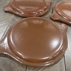 Vtg Pyrex Brown Casserole Lids Set Of 3 20-c  5  13  23 