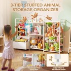3in1 Stuffed Animal Storage Organizer - Toy Storage With Kids Bookshelf   Lar   