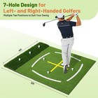 5x4ft Dual-turf Golf Hitting Mat  Artificial Turf Practice Mat W  Standing Guide