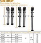 Submersible Aquarium Heater  Adjustable Fish Tahk Heater With Free Thermometer S