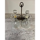 Vintage Princess House Fantasia Crystal Oil And Vinegar Cruet Set