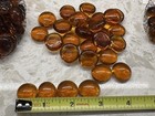 8 Lbs Of Dark Amber Glass Gems  Med Size  approx 3 4     Marbles  Pebbles  Mosaic