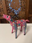 Alebrije Oaxacan Deer Wood Carving Signed Handmade Indigenous Mexico Animal