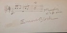 Ernest Bloch  Autograph Musical Quotation - Swiss Amer Jewish Composer violinist