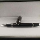 High Grade Bohemian Resin Series Bright Black-silver Clip M Nib Fountain Pen