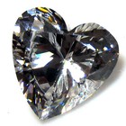 Cubic Zirconia Super Quuality Loose Heart Shape  Clear White Cz Usa Shipper