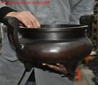15  Rare Old Chinese Ancient Dynasty Pure Bronze Handle Incense Burner Censer A