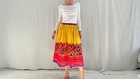 Vintage Banjara Embroidered Drawstring Skirt 