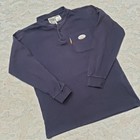 Rasco Fr Henley Shirt Mens Medium Blue Pockets Long Sleeve Cat 2