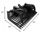 Greatbear Skid Steer Rock Grapple Bucket 72  Skid Steer Loader Attachment