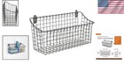 Wall Mounted Storage Basket Wire Basket Large Rustic Farmhouse Decor Organiza   