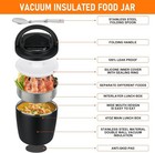 40oz Insulated Lunch Containers For Adults Soup Thermo Hot Food Jar Black 