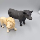 Lot Of 6 All Schleich Animal Figures Cow Bear Horse Shetland Lion Bull