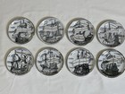 Piero Fornasetti Coasters Velieri tall Ships Vintage 1950 s Bonwit Teller Milano