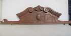 Antique Carved Wooden Top Old Pediment Finial Furniture Wood Victorian 45 w