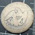 1861 Seated Liberty Quarter Dollar 25c - Ag Condition