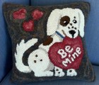 Be Mine Rug Hooking Paper Pattern  - Prairie Road Designs