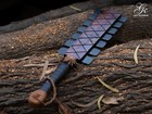 Custom Made Gk Handmade Aztec Sword War Club Macuahuitl With 1075 Steel Ash Wood