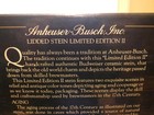 Anheuser-busch Steins - Limited Edition - Tomorrow s Treasures Full Set Numbered