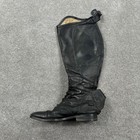 Tuffrider Leather Tall Equestrian Riding Boots Zipper Women s Size 6 5 Black