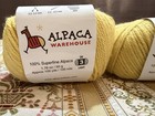 Alpaca Warehouse 100  Superfine Alpaca Wool Yarn Yellow Lot Of 2 Same Lot  