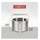 Breeo X Series 19-smokeless Fire Pit  Heavy-gauge Steel Material - Silver