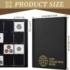 Coin Flip Holder Album 120 Pockets 2x2 Inch Coin Storage Display Book Binder