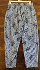 Vintage 80s Surf Bust r Adjustable Size Pants  Blue Black White Xl 100  Cotton