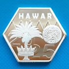 Hawar Islands 5 Dihars 2025 Unc Osprey Dugong Hexagonal Silver Plated Proof