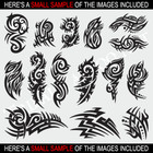 Tribal Tattoo Clipart -vector Clip Art Images -vinyl Cutter Plotter Graphics Cd