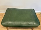 Vintage Mid-century Green Vinyl Ottoman 1950s-1960s