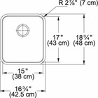 Frankegrande 16-3 4  Undermount Single Basin Stainless Steel Kitchen Sink
