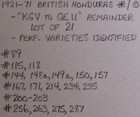 1921-71 British Honduras  89-287  Mh used - Kgv To Qeii Remainder Lot Of 21