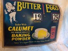 Antique 1930   s Butter Eggs Calumet Baking Powder Price Wheel Advertising Sign