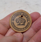 A   F Stationery Wooden Nickel Token Hauppauge New York Is This Family  - G