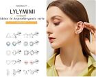 Surgical Stainless Steel Hypoallergenic Flat Back Stud Earrings For Women Men Cz