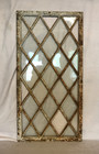 Antique Shabby Transom Cast Iron 17x34 Diamond Pattern Window Vtg Old 792-25b