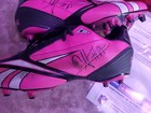 Chad Ochocinco Bengals Game Used Auto Bca Pink Cleats Psa  Jsa   Nfl Loa    