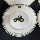 Set Of 4 - John Deere By Gibson Dinner Plates Tractor Logo 11-1 4    -   Preowned
