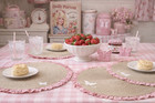Dolly Parton Pink Ruffle Round Placemats Set Of 4 Dollar General Exclusive New