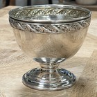 Vintage Wm Rogers   Son Silver Plate Spring Flowers Footed Waste Bowl 2005