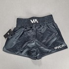 Rvca Shorts Mens Large Muay Thai Mma Boxing Kickboxing Fighting Black New