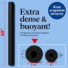 Play22 Jumbo Pool Noodles 4 Pack Foam Swim Tubes Pool Lake Exercise Black
