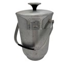 Vintage Aluminum Ice Bucket   Mid Century 12  Made In Italy