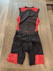 Mens Sugoi Red Black Cycling Kit Triathlon Tri Suit Skinsuit Large