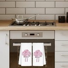 Coquette Pink Hydrangea Floral Hand Towels For Bathroom Spa Gym  Preppy Aesth   