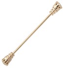 Rhinestone Studded Mens Gold Tone Collar Bar 2 5 8  - Clear