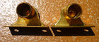  pair  Vintage Antique Solid Brass 3 8  Cafe Rod Barrel Brackets - Outside Mount
