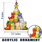 Cat Lover Gifts For Women  Colorful Ornament 4 Inches  Tree 2